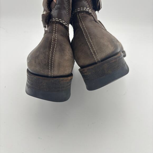 Triumph Paul Smith Brown Leather Buckle Motorcycle Boots Men's 42 Biker - Picture 14 of 15